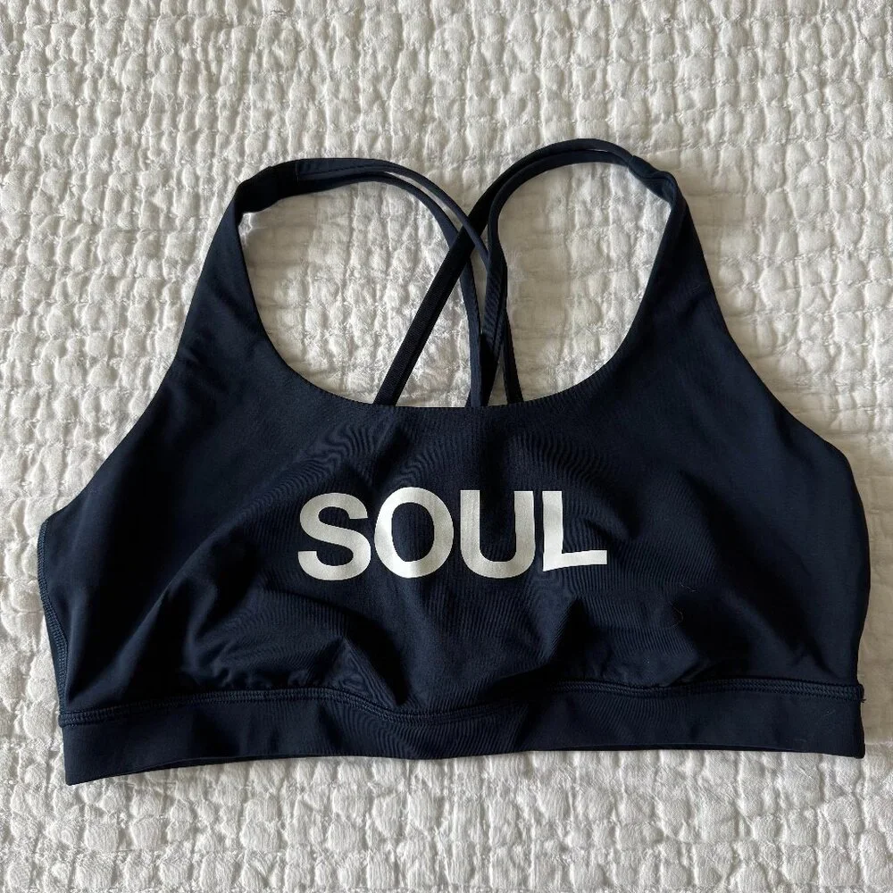 LULULEMON X SoulCycle Strappy Energy Bra ‘Soul’ True Navy - Picture 1 of 2